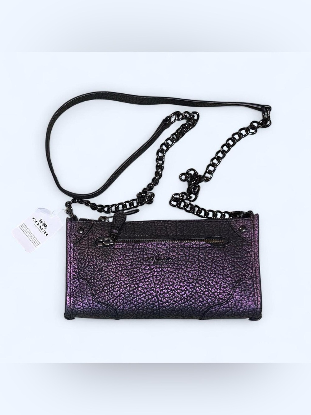 Genuine Coach Purple and Black Crossbody Purse